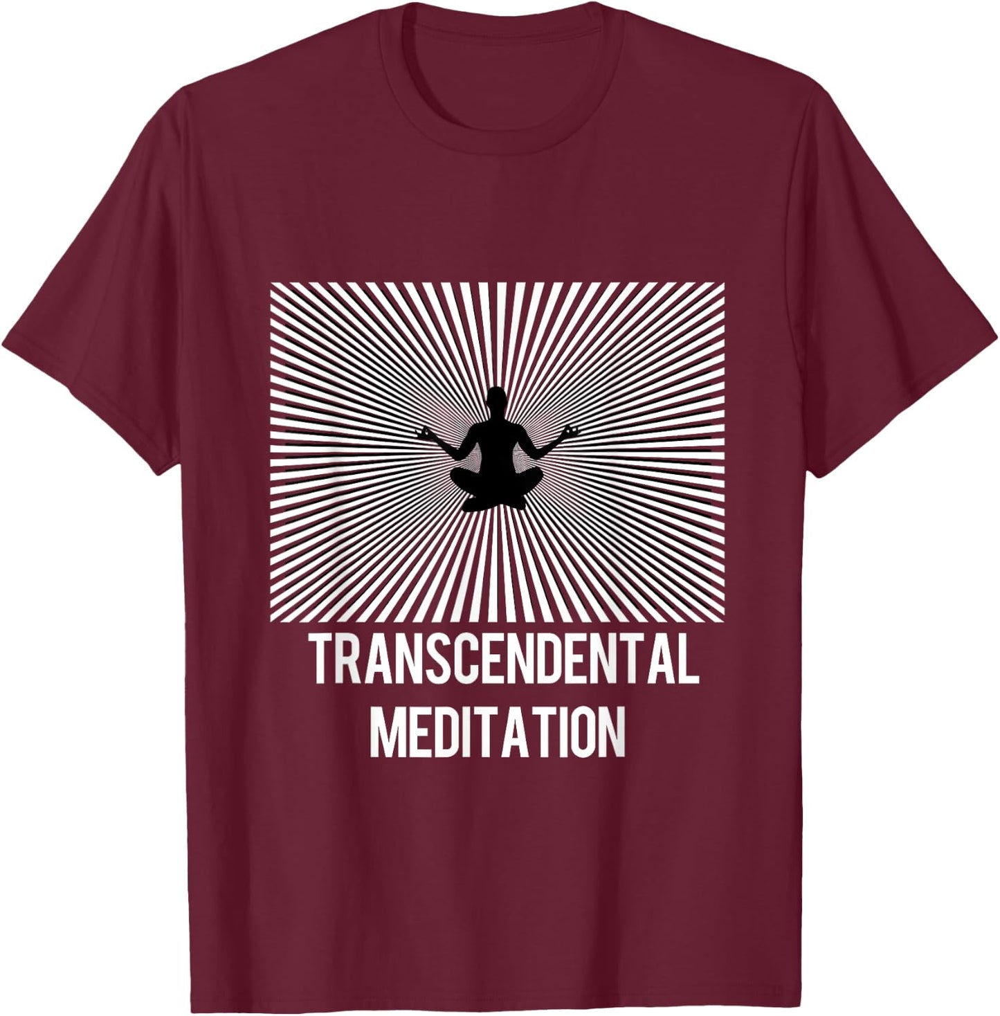 Transcendental Meditation - TM Yoga Mantra Energy Rays T-Shirt - T-Shirt | Maroon