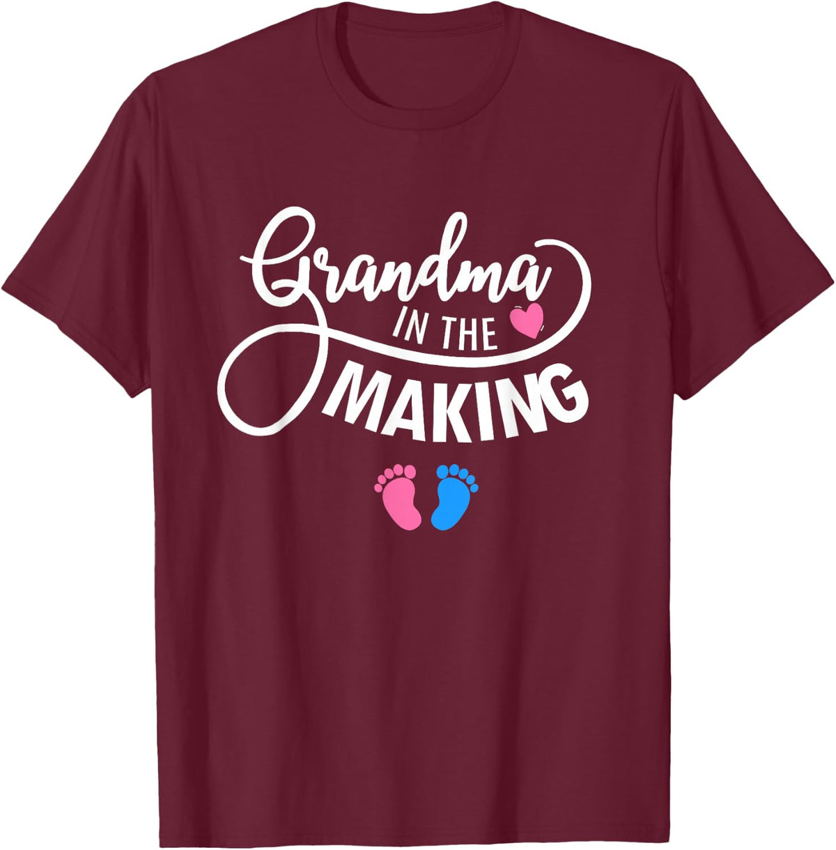Grandma In The Making Pregnancy Announcement Grandma To Be T-Shirt - T-Shirt | Maroon