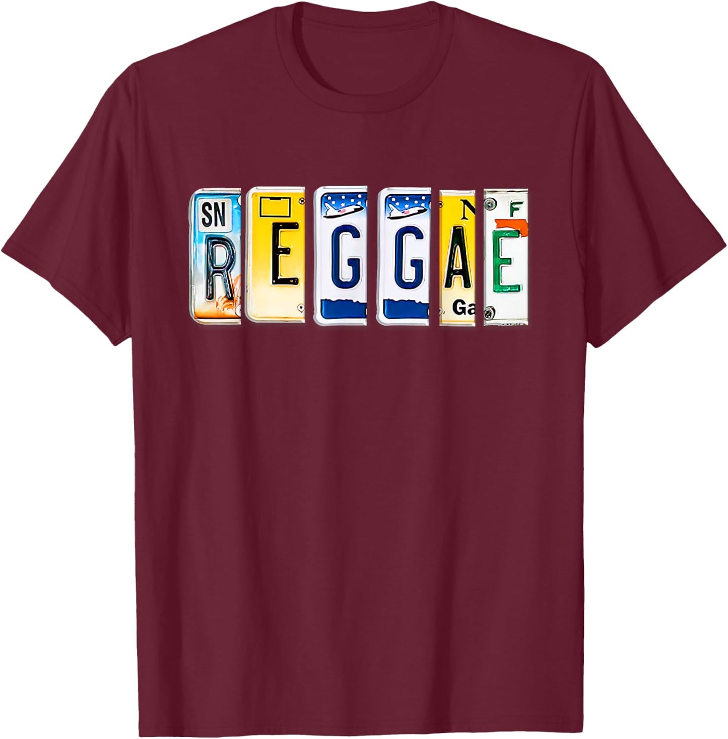 Men Women Reggae Clothing Reggae T Jamaica Souvenir Reggae T-Shirt - T-Shirt | Maroon
