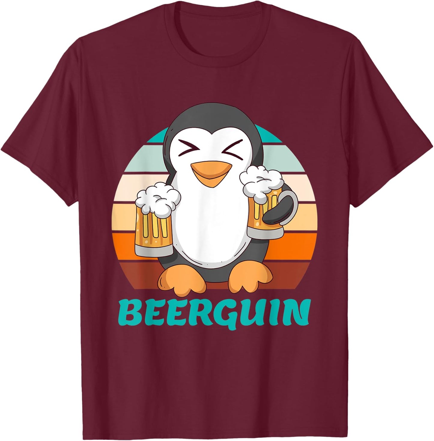 Beer penguin beer men Beer Father s Day Party Festival T-Shirt - T-Shirt | Maroon