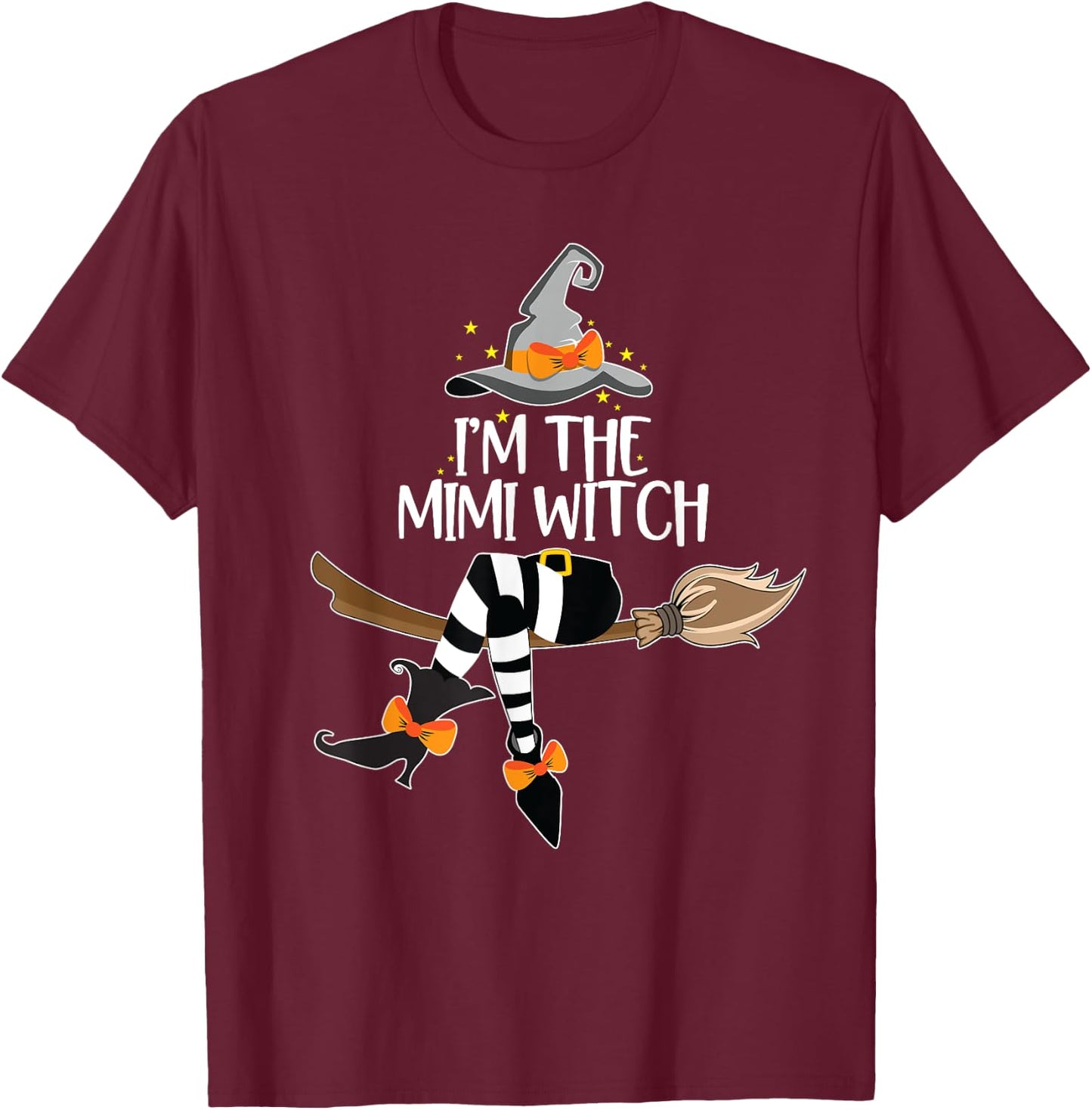 Im the Mimi Witch Shirt Halloween Matching Group Costume T-Shirt - T-Shirt | Maroon