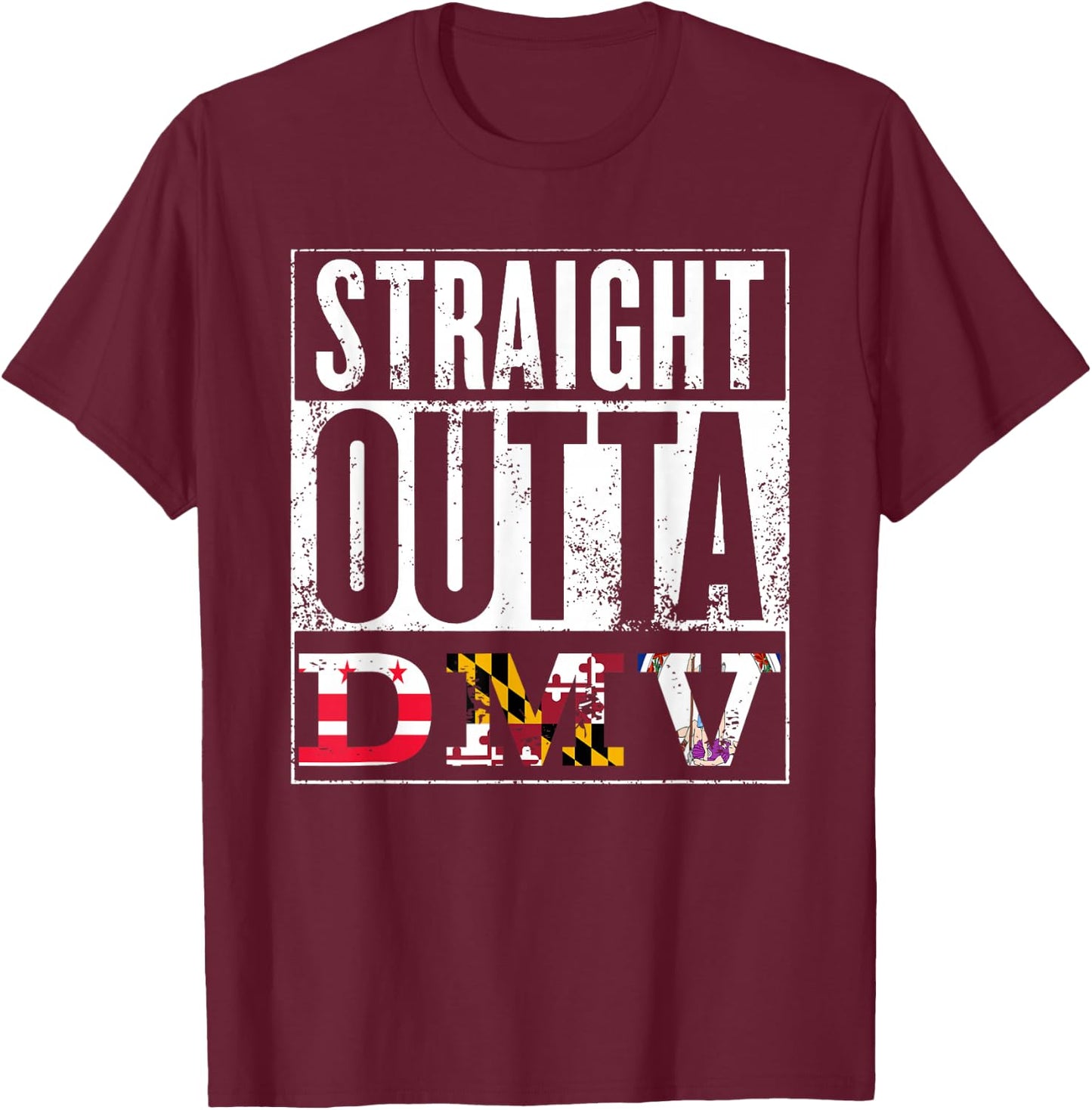 DMV - D.C., Maryland, Virginia - Souvenir T-Shirt - T-Shirt | Maroon