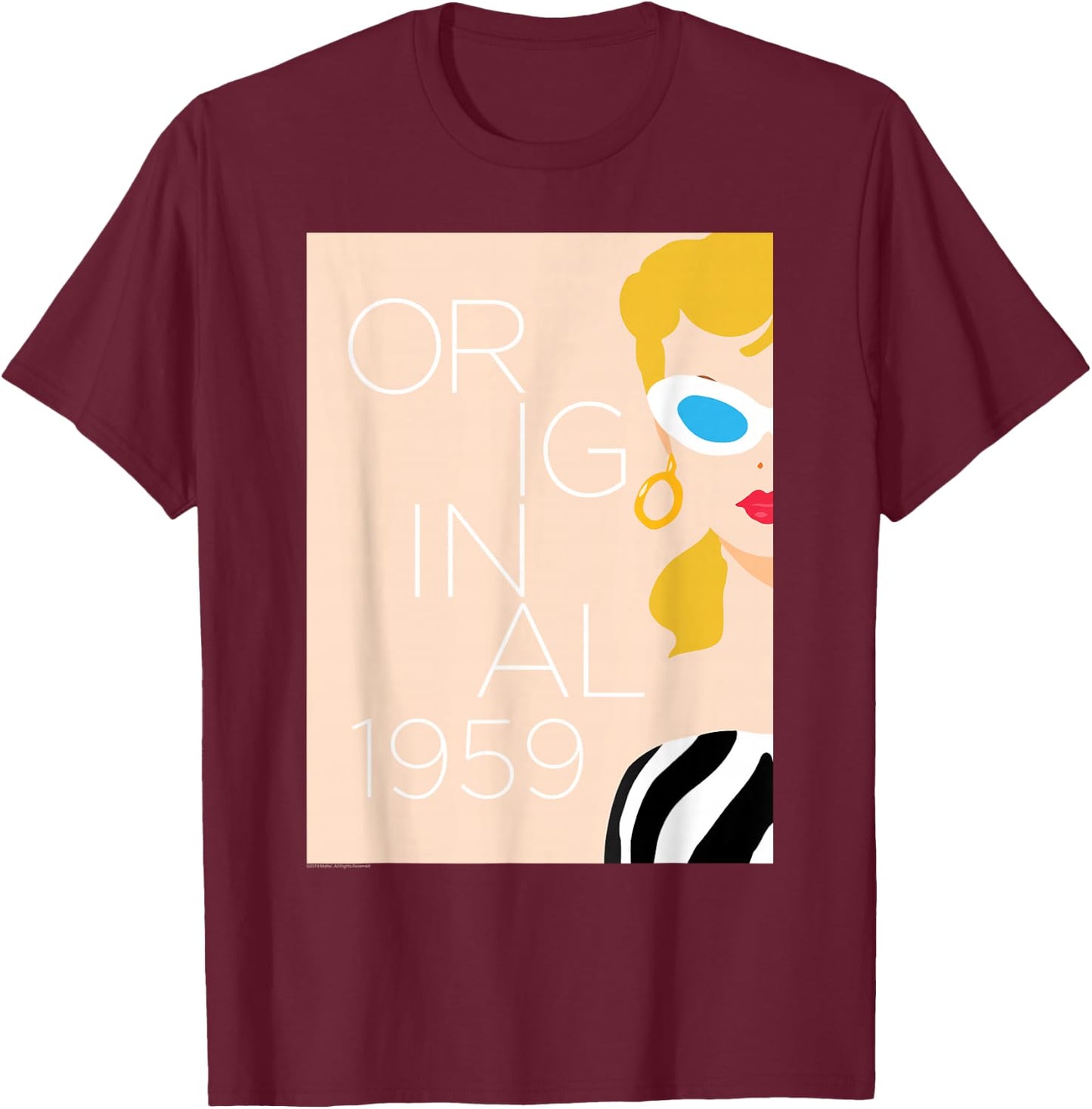 Barbie 60th Anniversary Original T-Shirt - T-Shirt | Maroon
