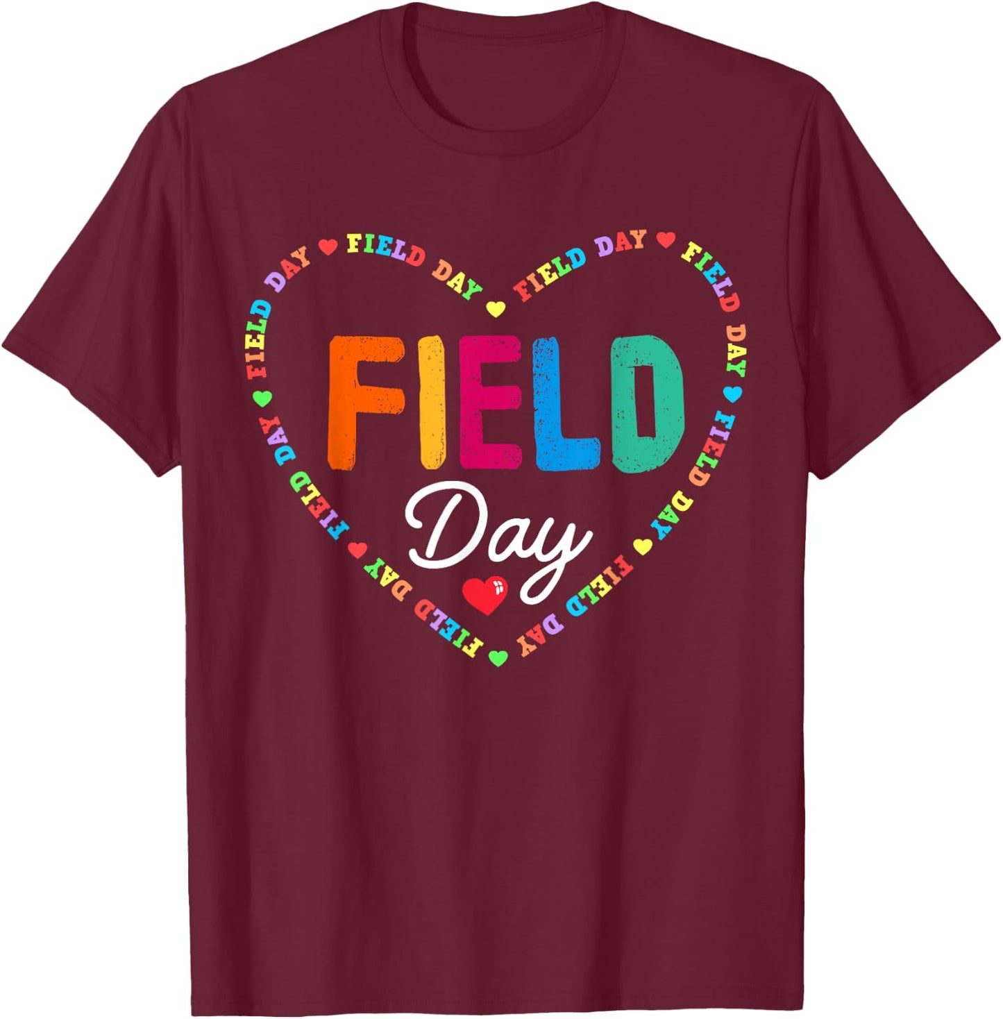 Field Day Squad 2023 Physical Education Gym Teacher P.E Crew T-Shirt - T-Shirt | Maroon
