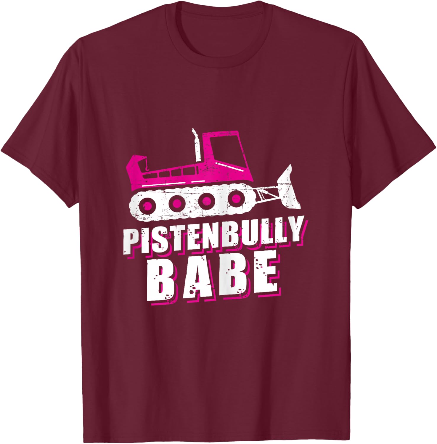 Pistenbully Babe Apres Ski Slope T-Shirt - T-Shirt | Maroon