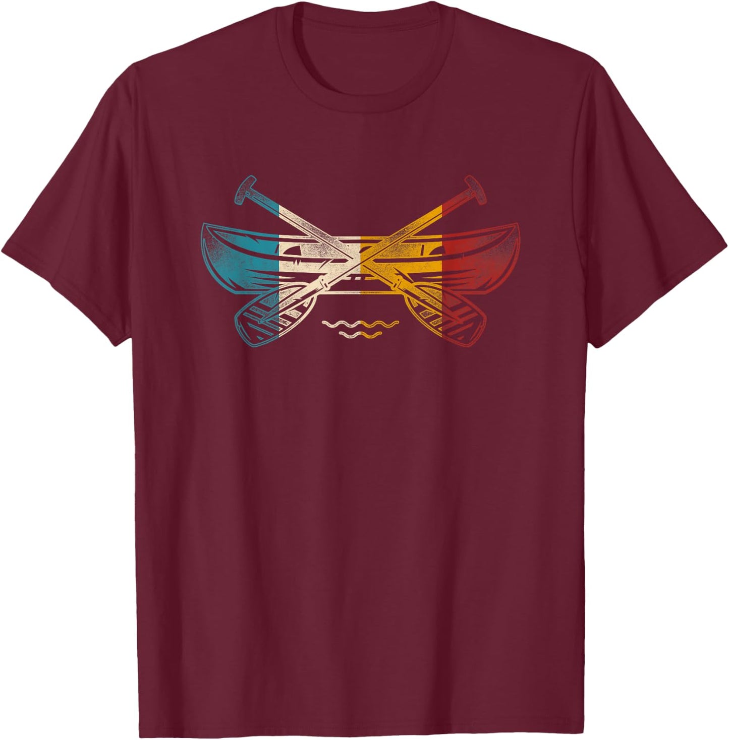 Canoe Canoeing Retro Vintage T-Shirt - T-Shirt | Maroon