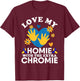 Love My Homie With The Extra Chromie Friend Down Syndrome T-Shirt - T-Shirt | Maroon