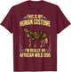 African Wild Dog Gift African Painted Dog Pup T-Shirt - T-Shirt | Maroon
