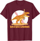 Baseball playing Trex Funny Dino Sport T-Shirt - T-Shirt | Maroon