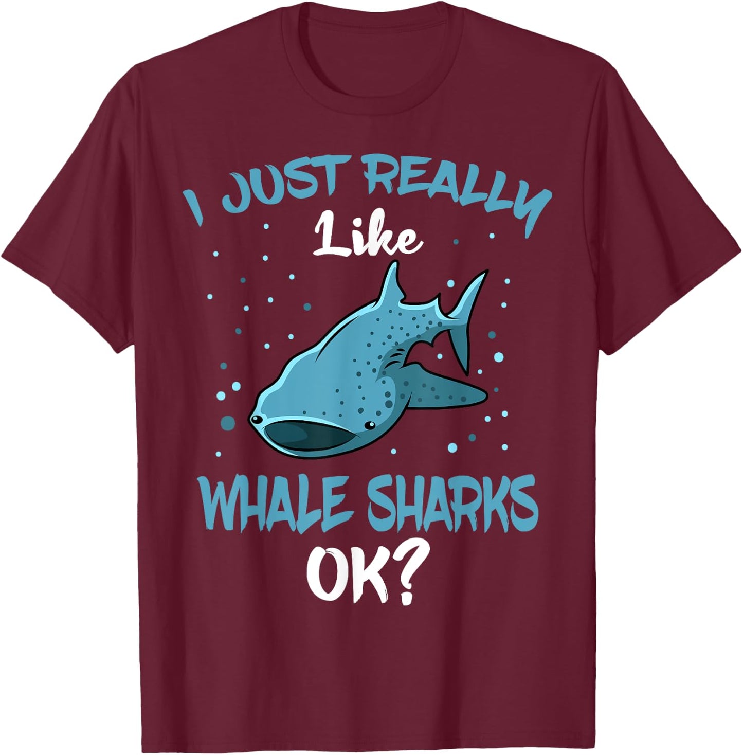 Whale Shark Lover Giant Fish Largest Sea Animal T-Shirt - T-Shirt | Maroon