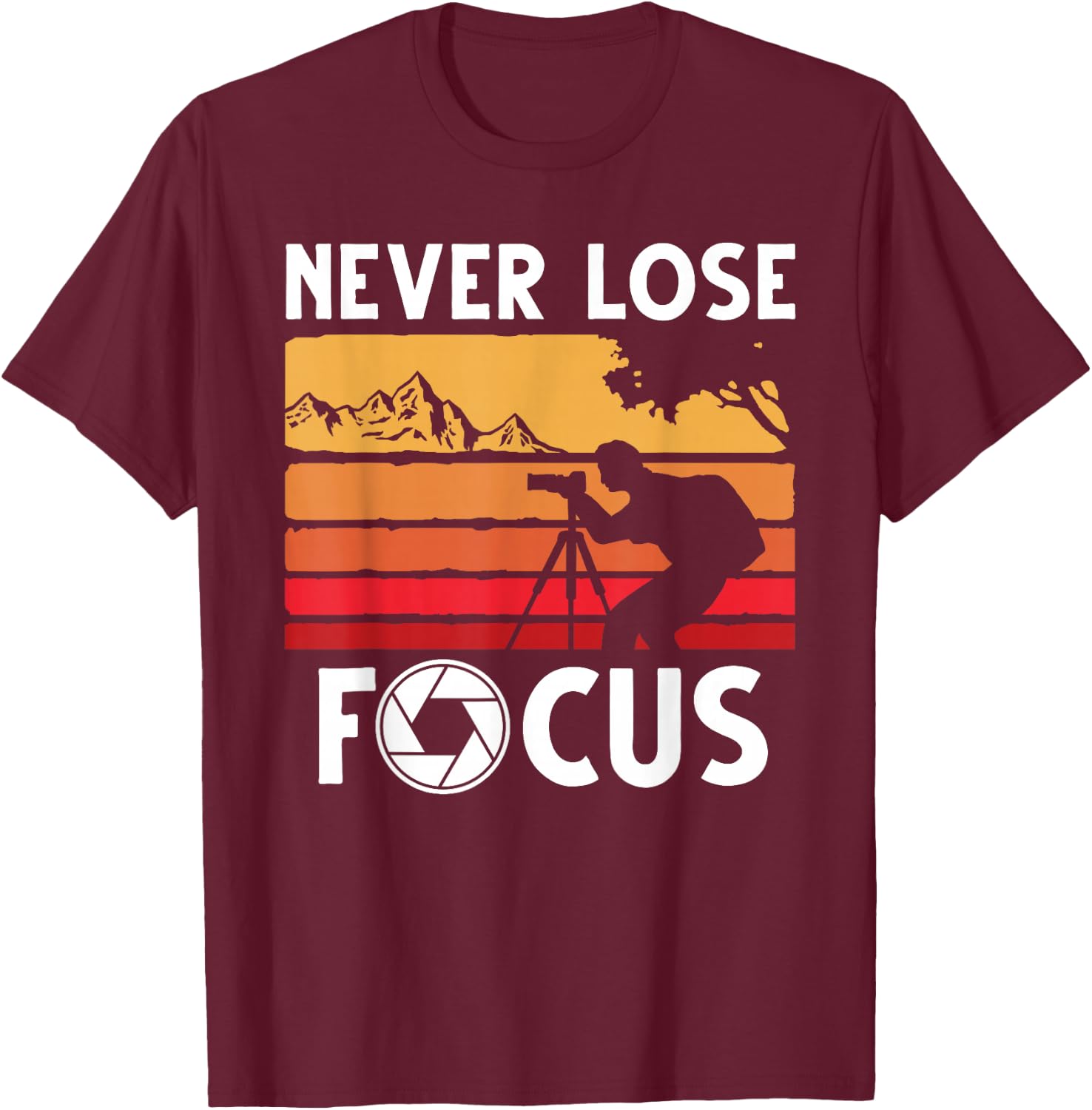 Cool Photography Art Women Photographer Camera Lover T-Shirt - T-Shirt | Maroon