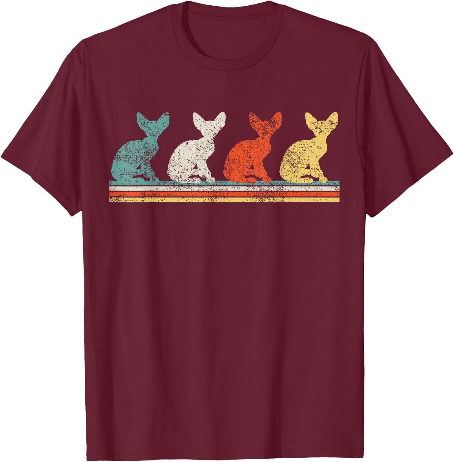 Sphynx Cat Men Women Kids T-Shirt - T-Shirt | Maroon