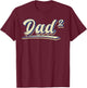 Dad for birth, second child, dad to the power of 2 T-Shirt - T-Shirt | Maroon