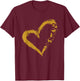 Golden Retriever Gold Dog Heart Shape Golden Dog Lover Gift Women Girls Kids T-Shirt - T-Shirt | Maroon