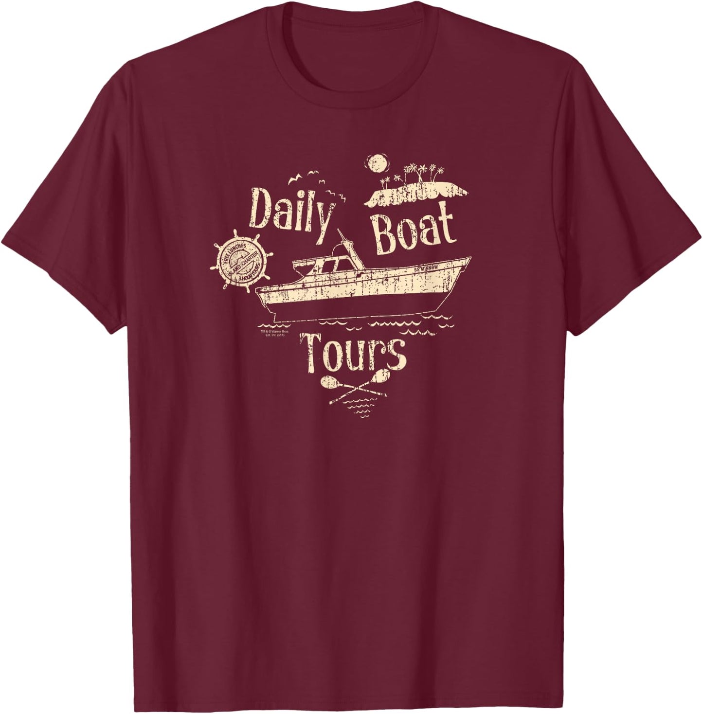 Gilligan's Island SS Minnow T-Shirt - T-Shirt | Maroon