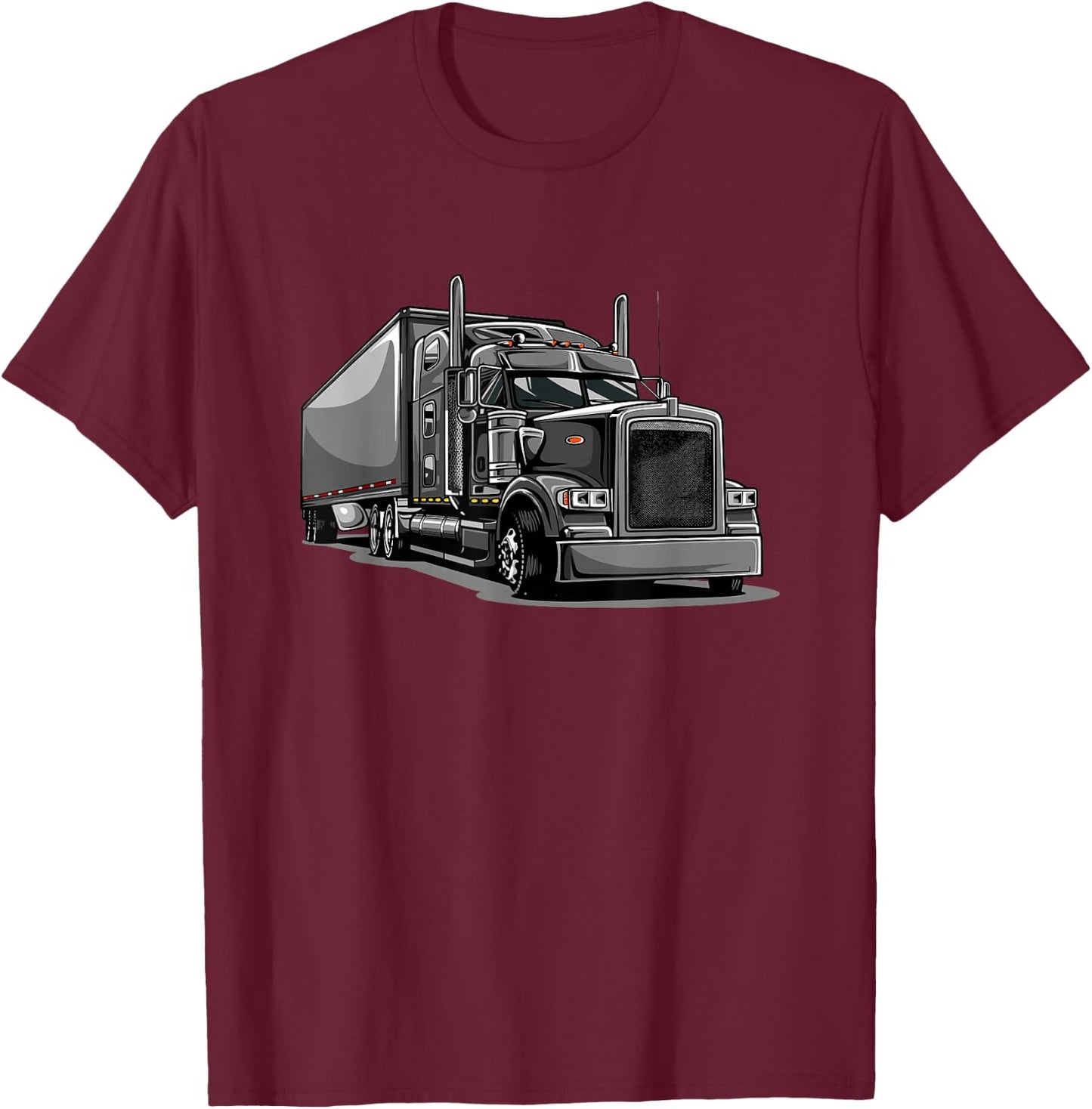 Semi Truck Driver T-Shirt - T-Shirt | Maroon