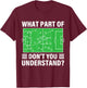 Funny What Part Of Soccer Don't You Understand Soccer Coach T-Shirt - T-Shirt | Maroon