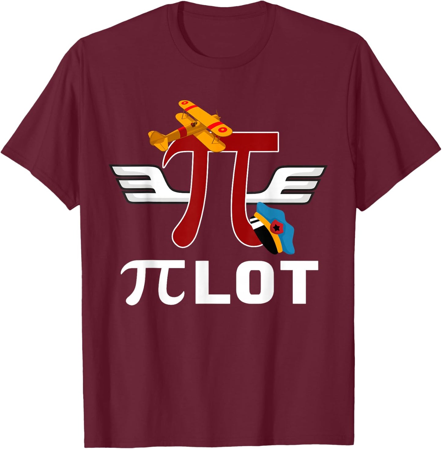 PiLot - Pi Day Shirt For Kids | Happy Pi Day 3.14 Gift Shirt T-Shirt - T-Shirt | Maroon
