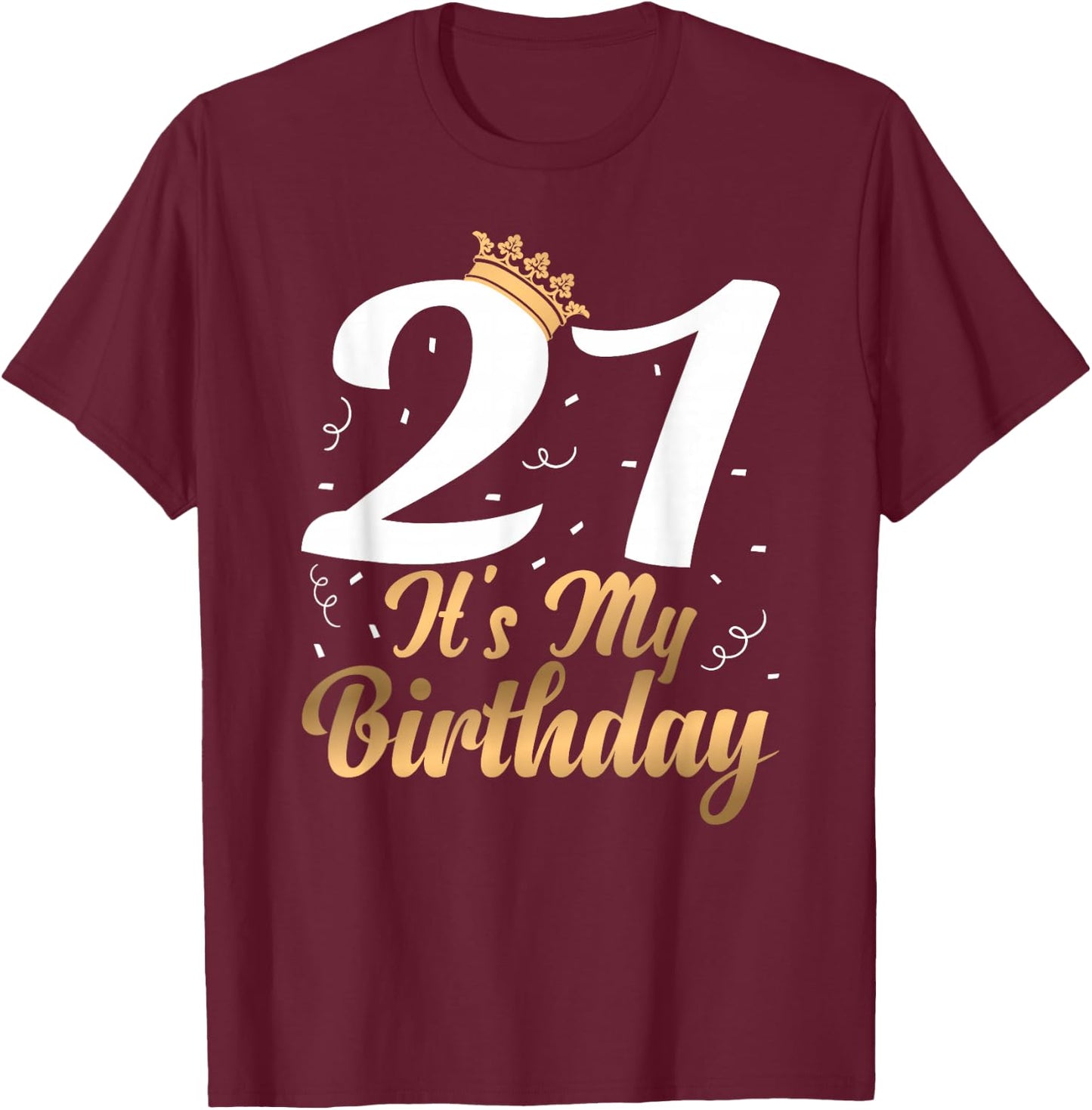 21 Es Ist Mein Geburtstag Guest Book Party Celebrations T-Shirt - T-Shirt | Maroon