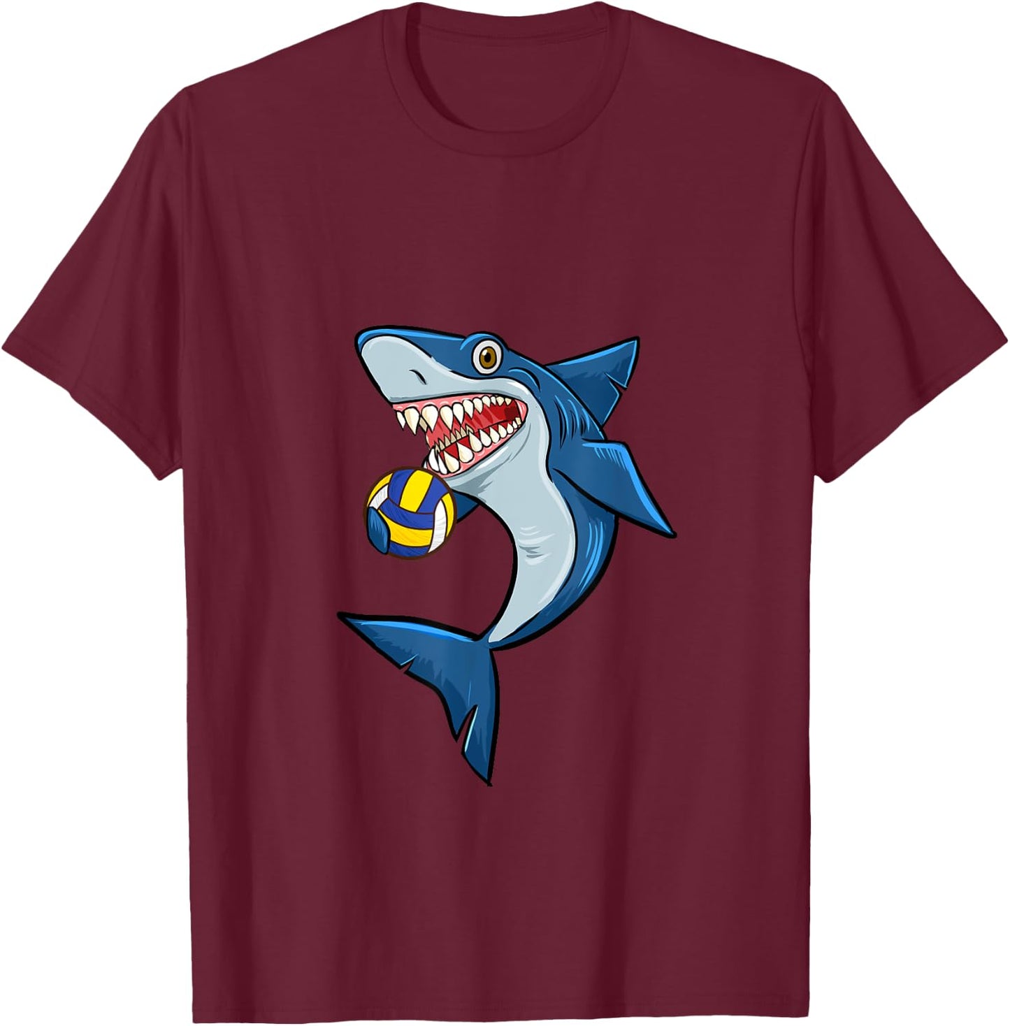 Volleyball Sharks Love Animal lovers Funny T-Shirt - T-Shirt | Maroon