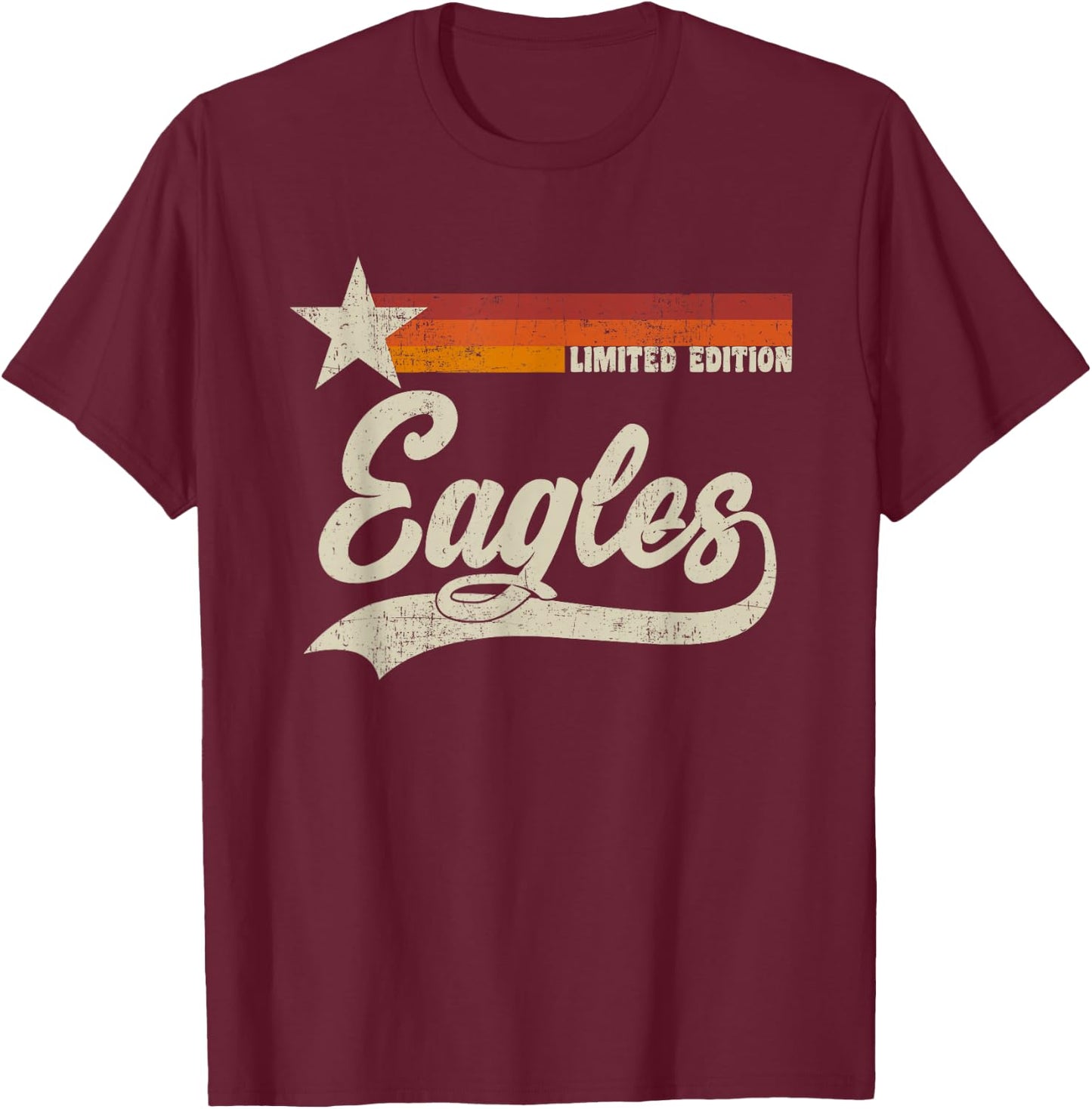 Eagles Sports Name Vintage Retro Gift Men Women Boy Girl T-Shirt - T-Shirt | Maroon