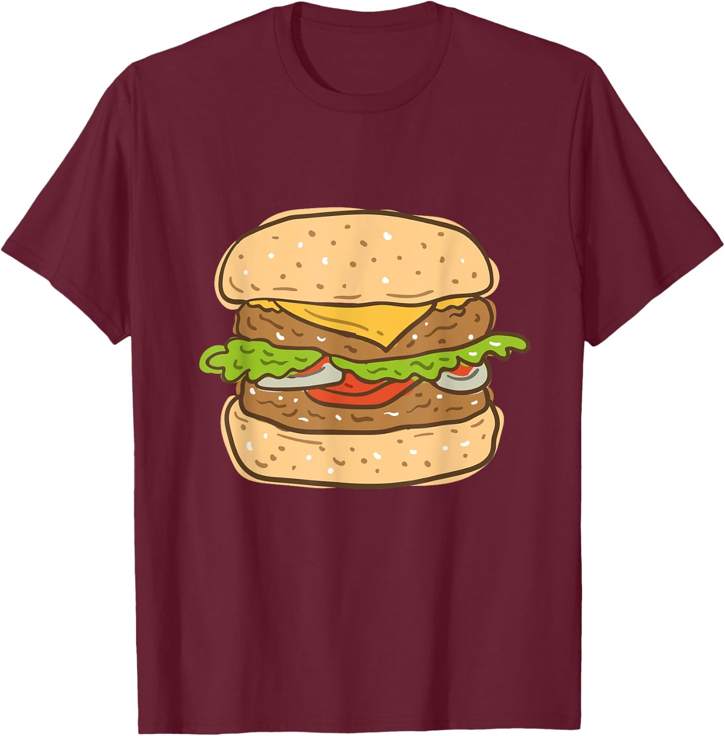 Burger and French Fries Matching Costumes for Halloween T-Shirt - T-Shirt | Maroon