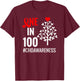 One In 100 | Congenital Heart Defect Month CHD Warrior T-Shirt - T-Shirt | Maroon
