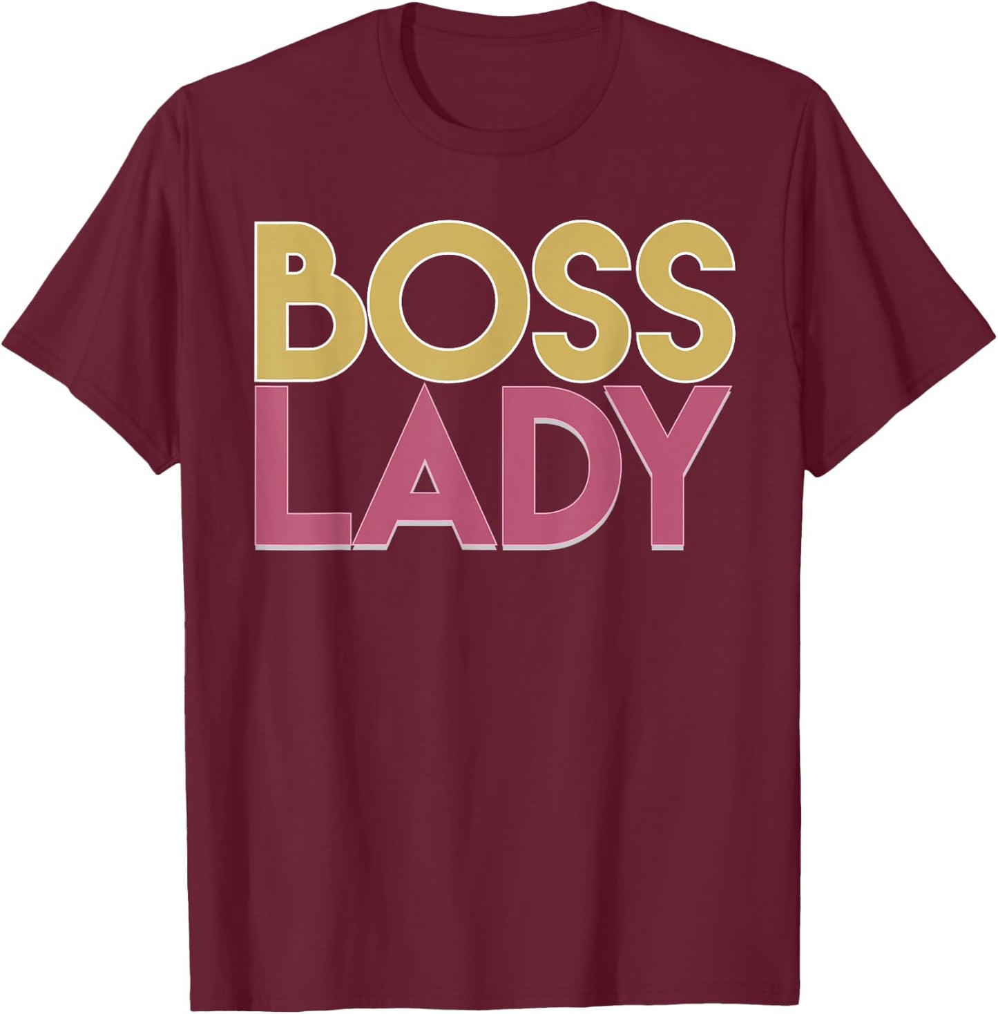 Boss Lady Vintage Women Empowerment Lead Leader T-Shirt - T-Shirt | Maroon
