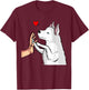 White Siberian Husky Love Dogs Mummy T-Shirt - T-Shirt | Maroon