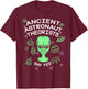 Ancient Astronaut Theorists Say Yes Funny Alien Lover T-Shirt - T-Shirt | Maroon