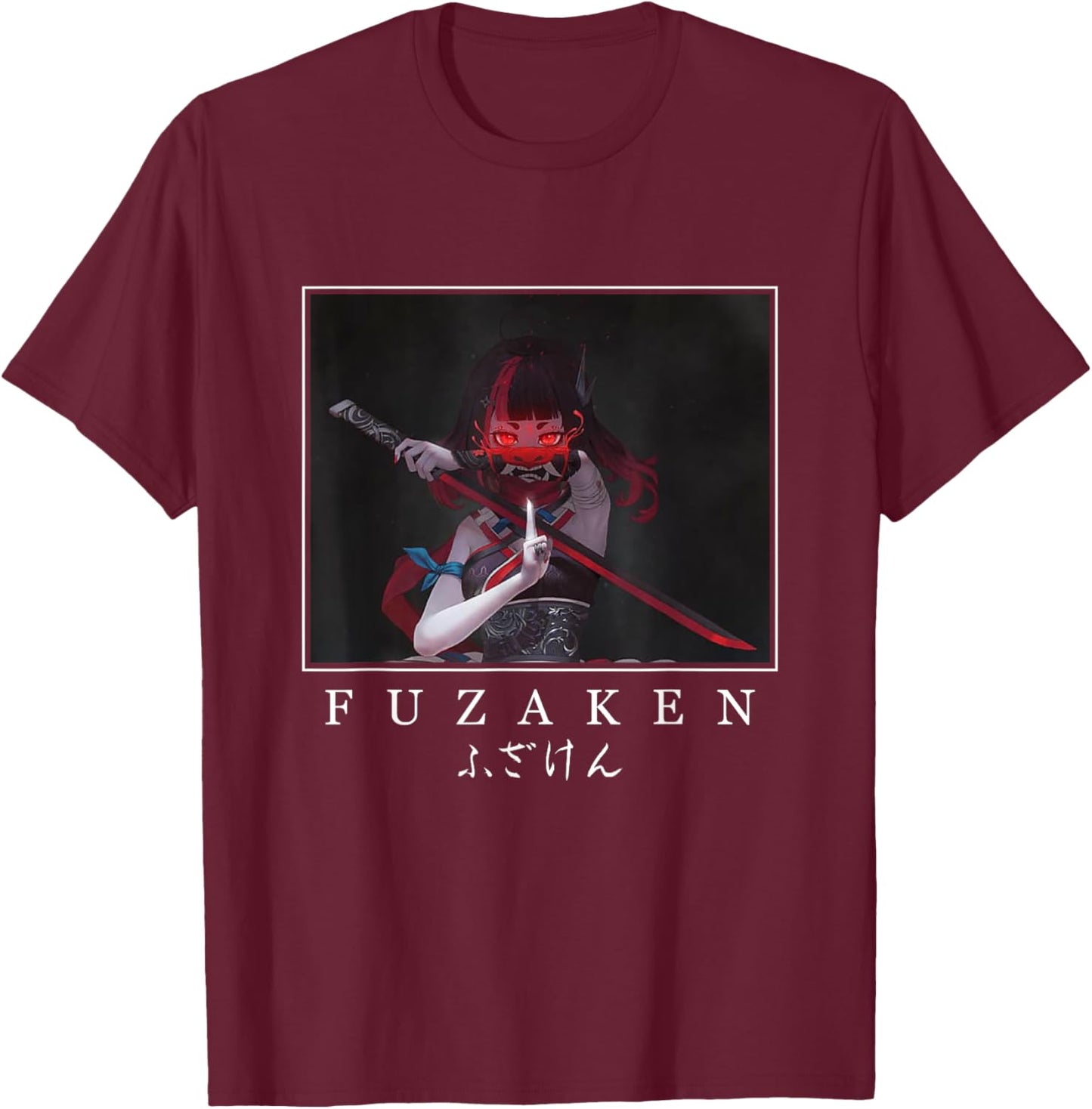 Anime Girl Japanese Aesthetic anime Otaku T-Shirt - T-Shirt | Maroon