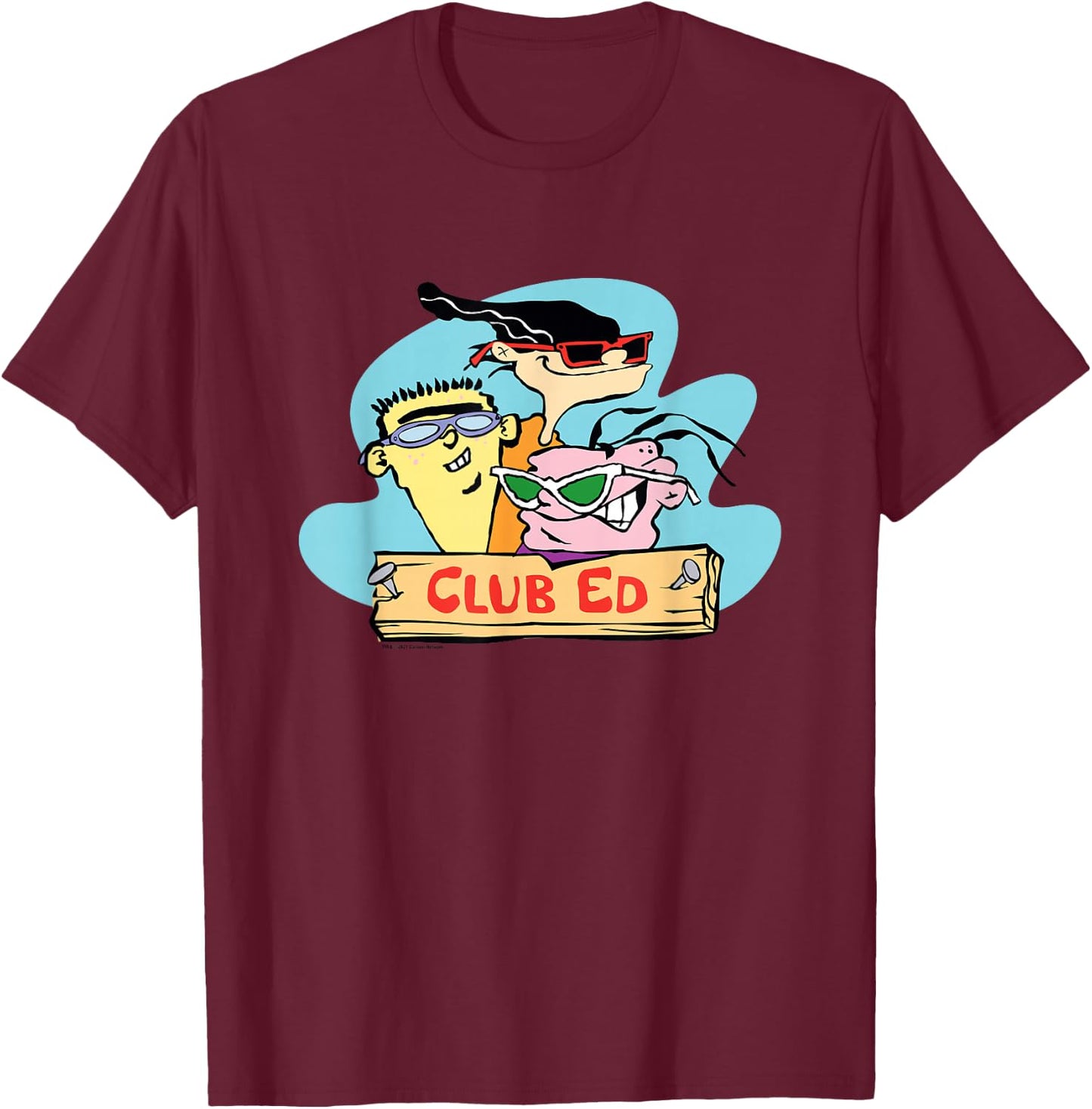Ed Edd n Eddy Club Ed T-Shirt - T-Shirt | Maroon
