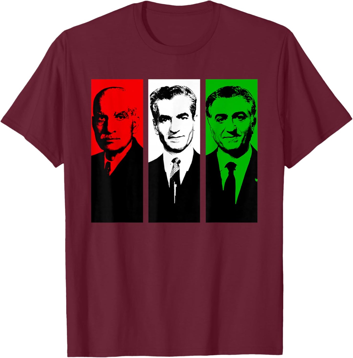 Pahlavi Kings of Iran T-Shirt - T-Shirt | Maroon