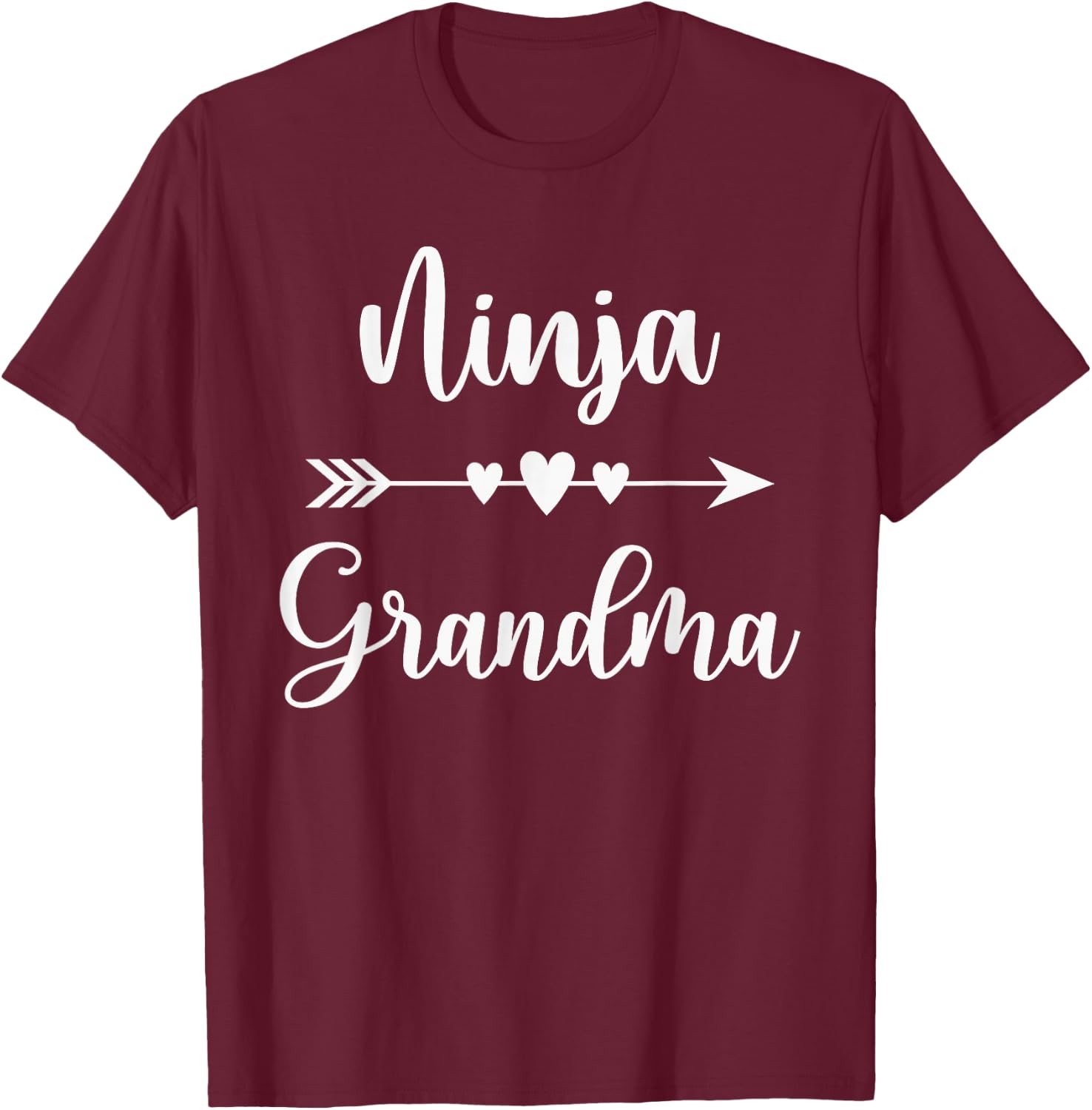 Ninja Grandma Funny Grandma Ninja Martial Arts Fighter T-Shirt - T-Shirt | Maroon