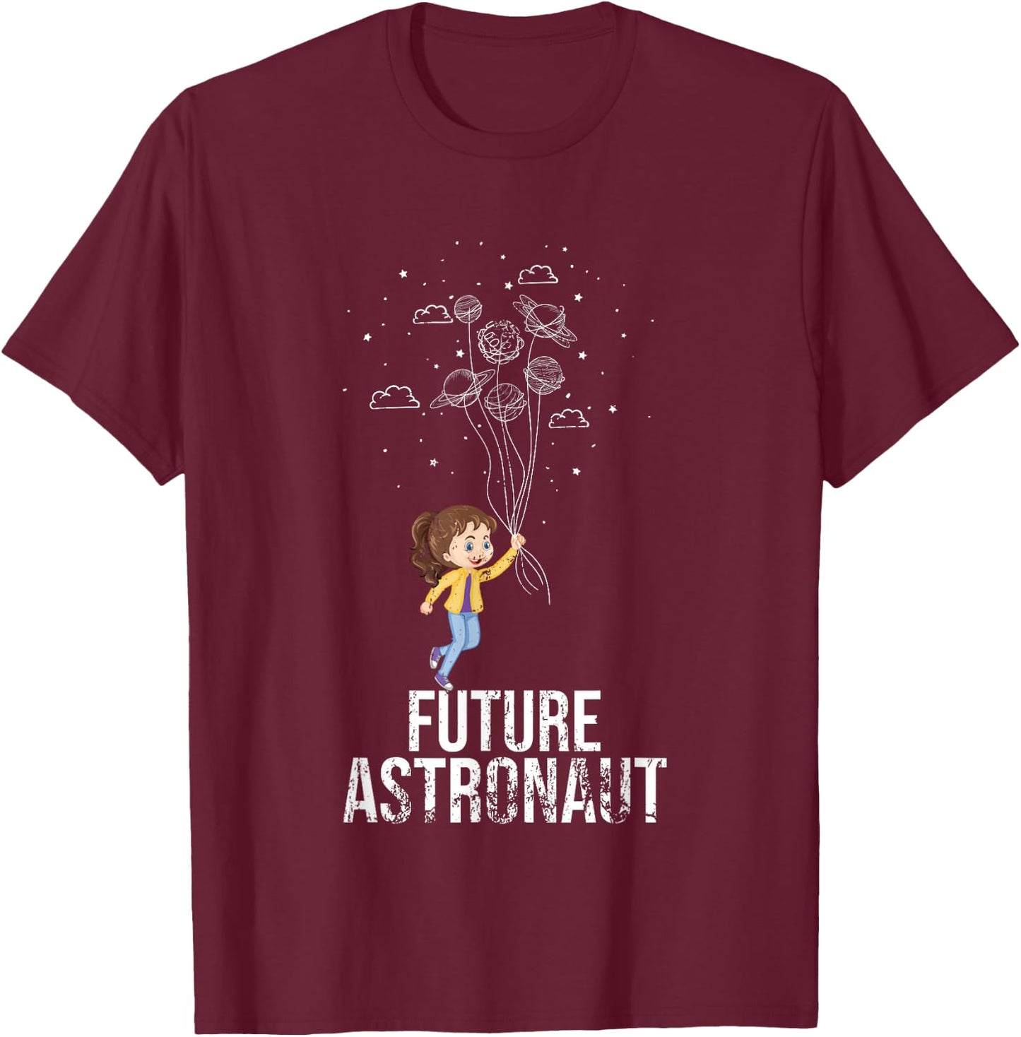 Balloon Planet Future Cosmonaut Gift Astronaut T-Shirt - T-Shirt | Maroon