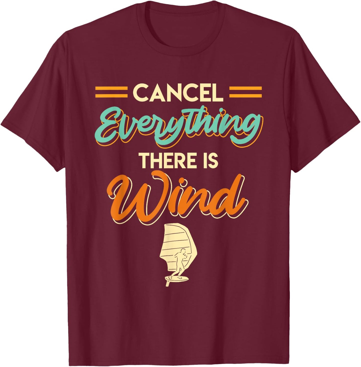Wing Foil Wing Surf Wingfoiling Wingsurfing T-Shirt - T-Shirt | Maroon