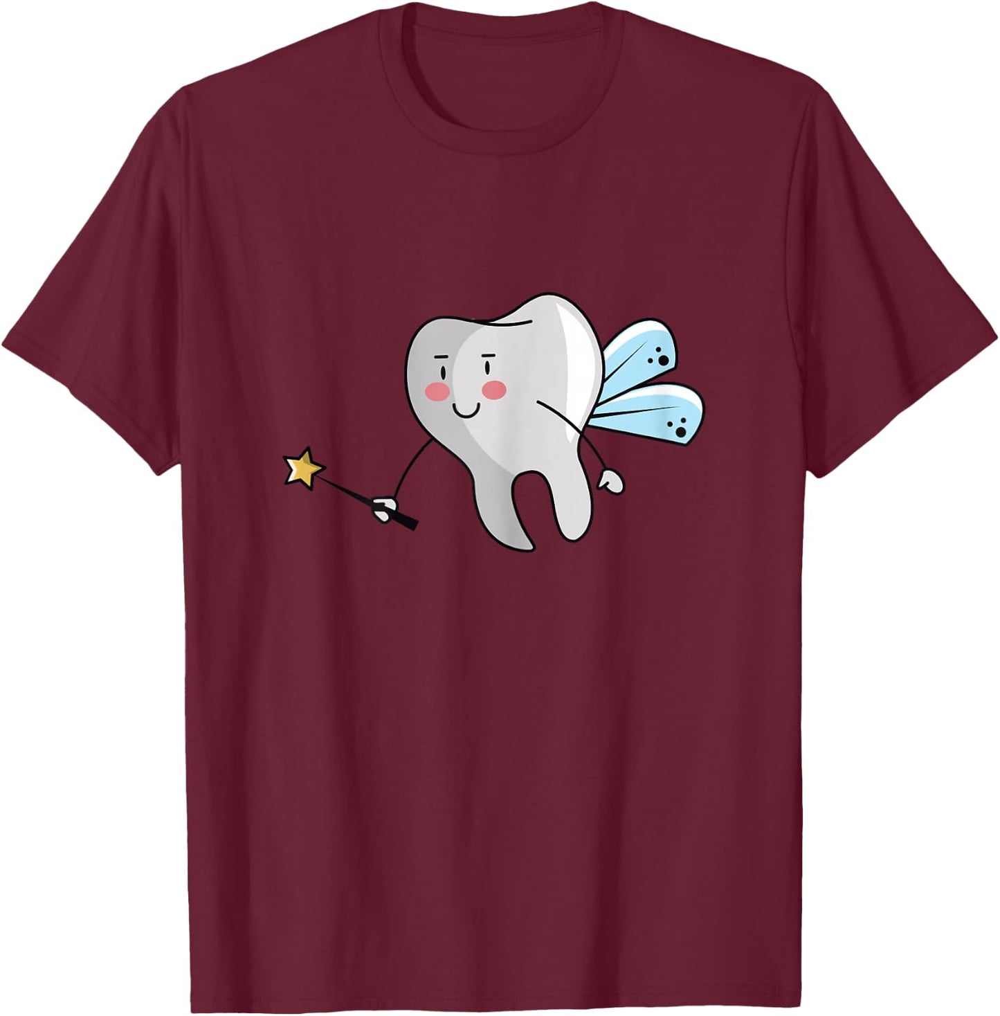 Tooth Fairy Design for Dental Assistant, Dental Hygienist T-Shirt - T-Shirt | Maroon
