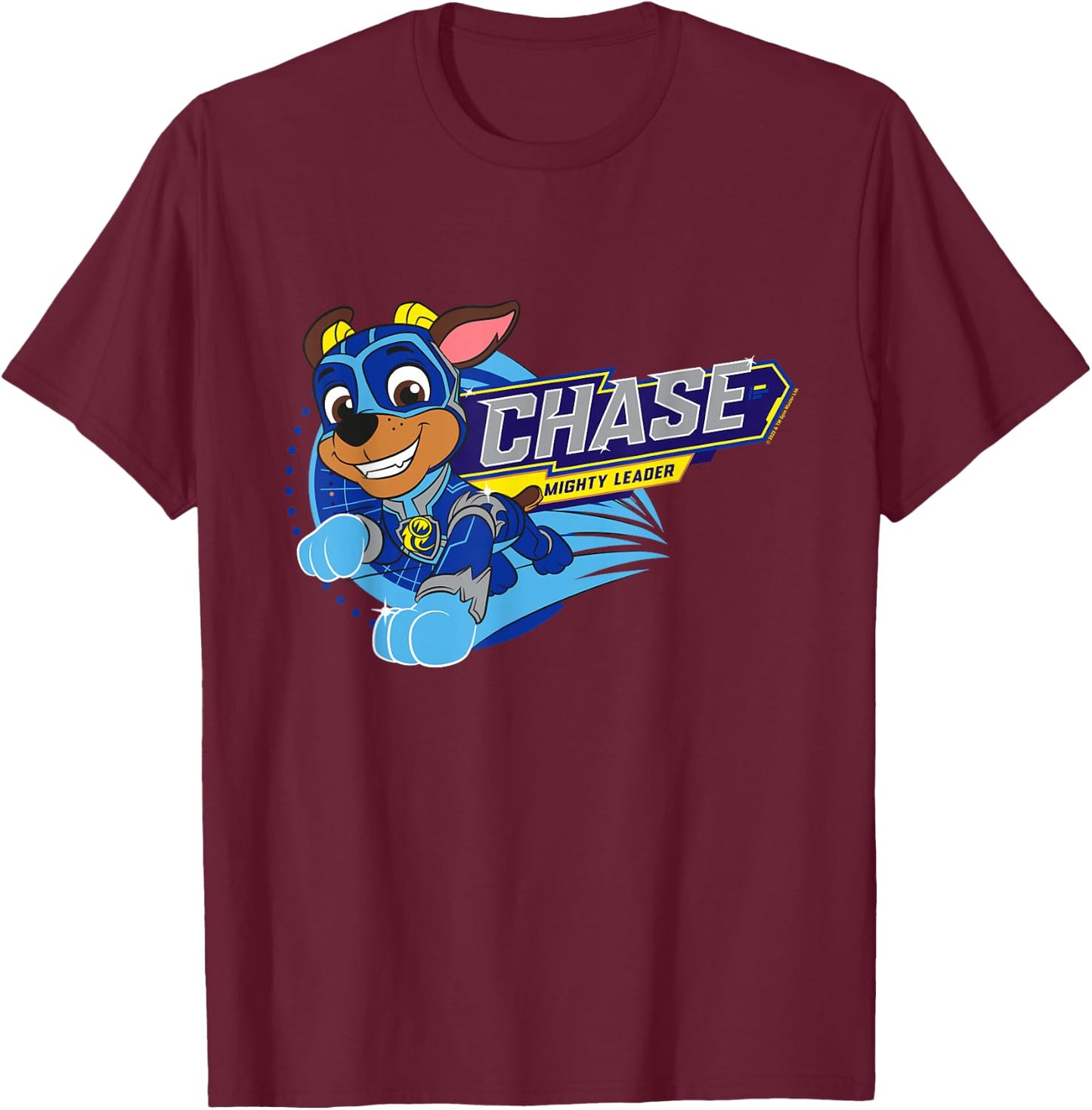 Paw Patrol Chase Mighty Leader T-Shirt - T-Shirt | Maroon