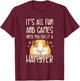 Guinea Pig Quote - Black, Small - Cute Guinea Pig Lover Quote - , Short Sleeve, , Classic Fit, Imported T-Shirt - T-Shirt | Maroon