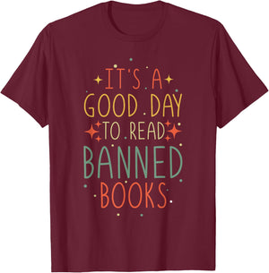A Day To Read Banned Book Funny Book Lover Reader Read Books T-Shirt - T-Shirt | Maroon