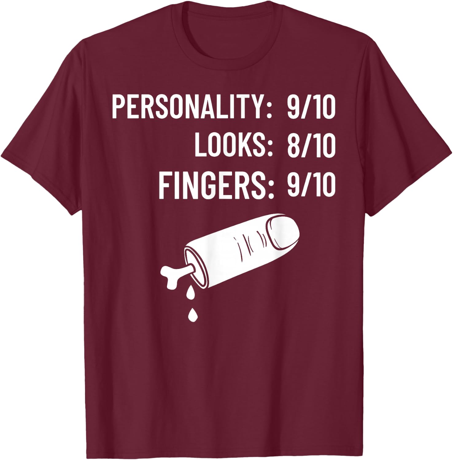 Missing Finger Prosthetic Amputation Recovery T-Shirt - T-Shirt | Maroon