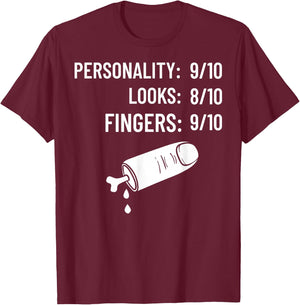 Missing Finger Prosthetic Amputation Recovery T-Shirt - T-Shirt | Maroon