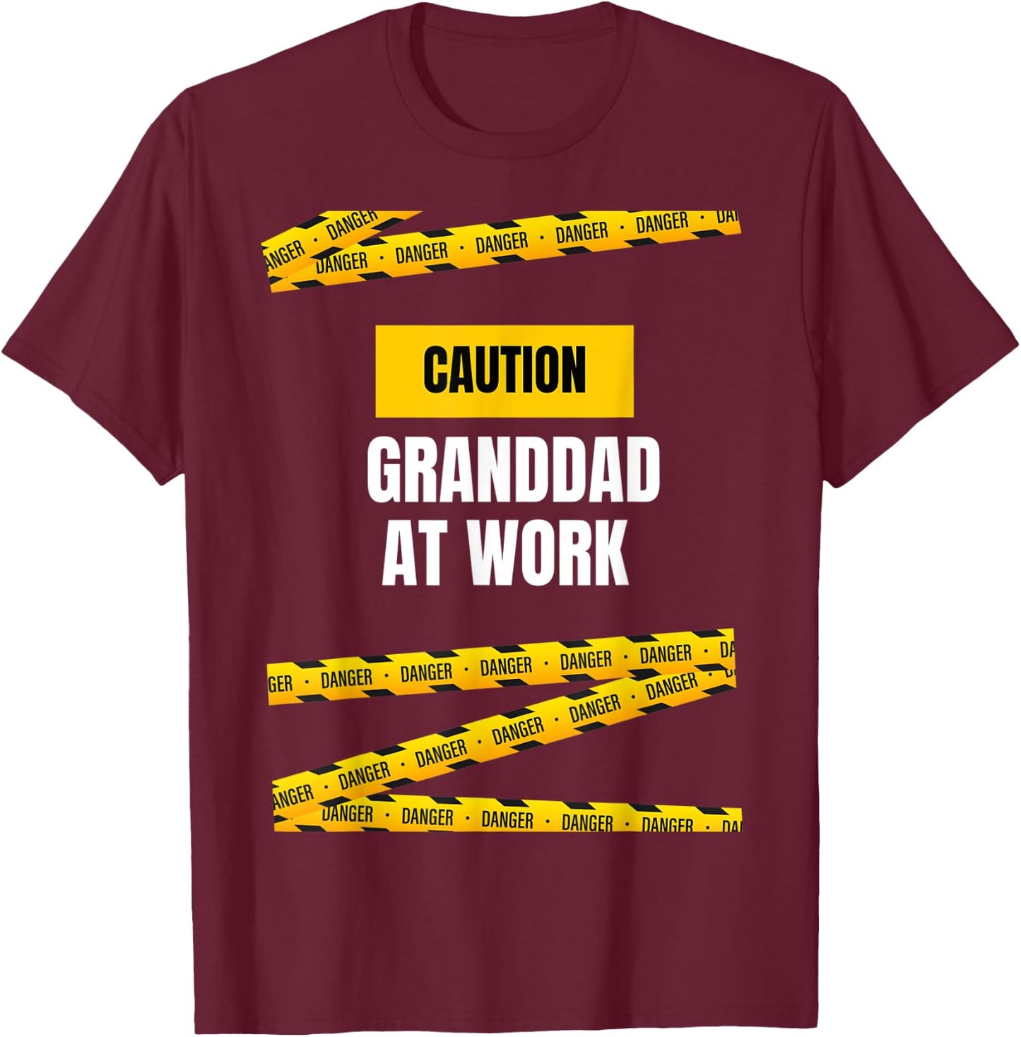 Funny Caution Granddad Working Garage Hobby Tools Mechanic T-Shirt - T-Shirt | Maroon