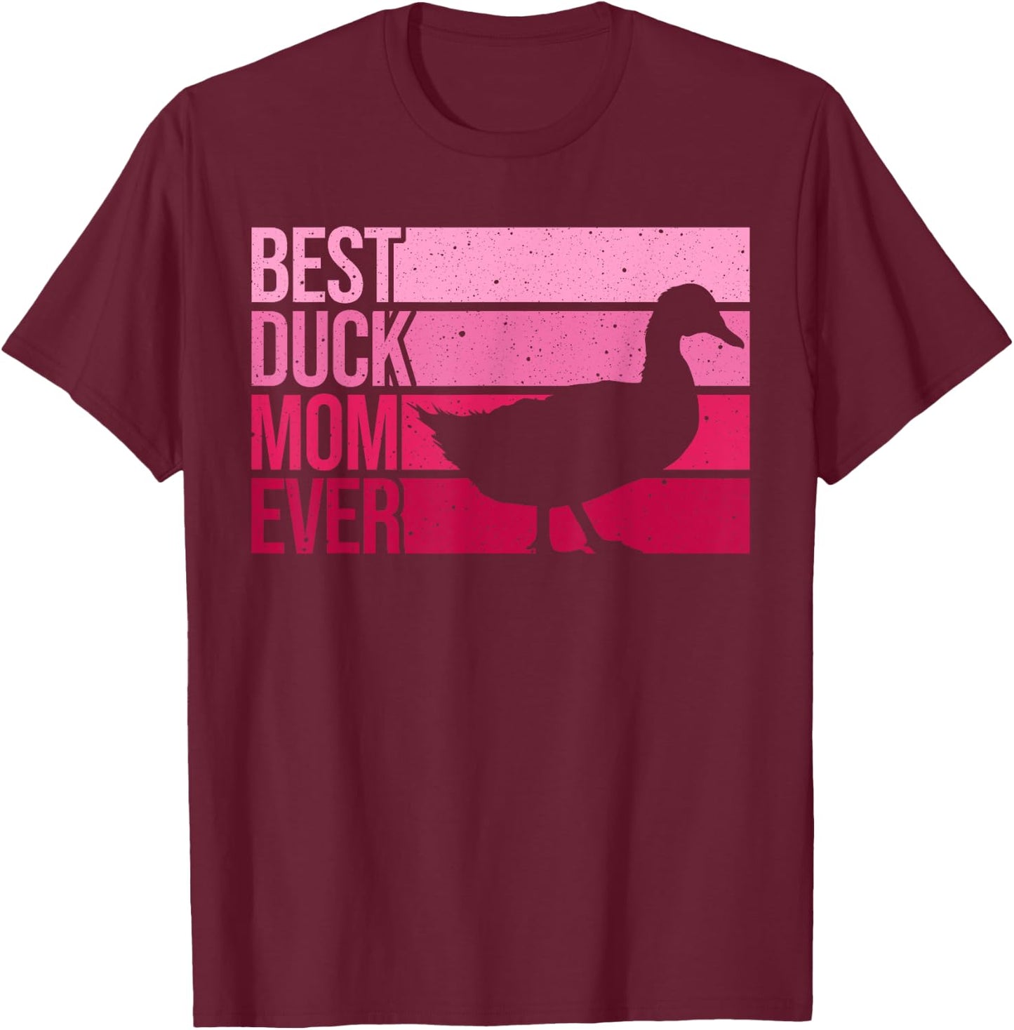 Funny Duck Mom Art Girls Mother's Day Duck Lovers T-Shirt - T-Shirt | Maroon