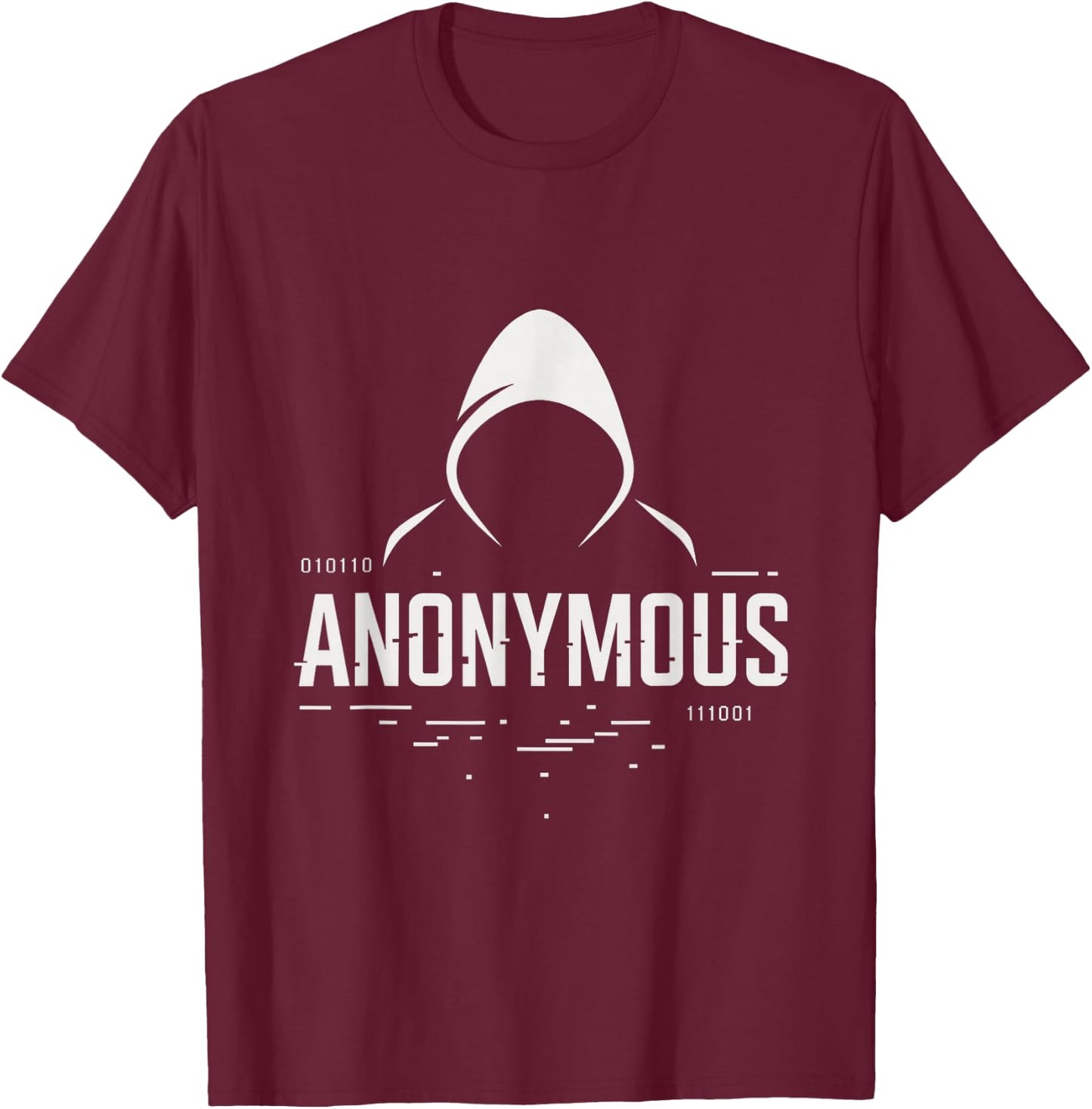 Anonymous Hacker | Cybersecurity Tech T-Shirt - T-Shirt | Maroon
