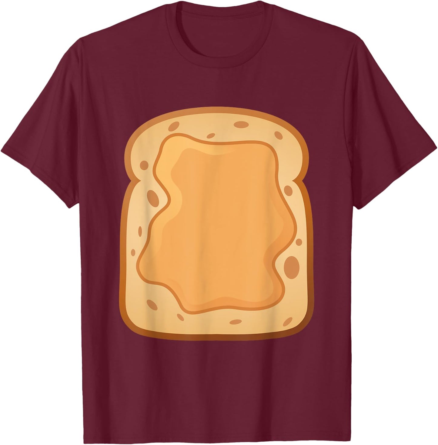 PB&J Peanut Butter on Bread Funny Matching Halloween Costume T-Shirt - T-Shirt | Maroon