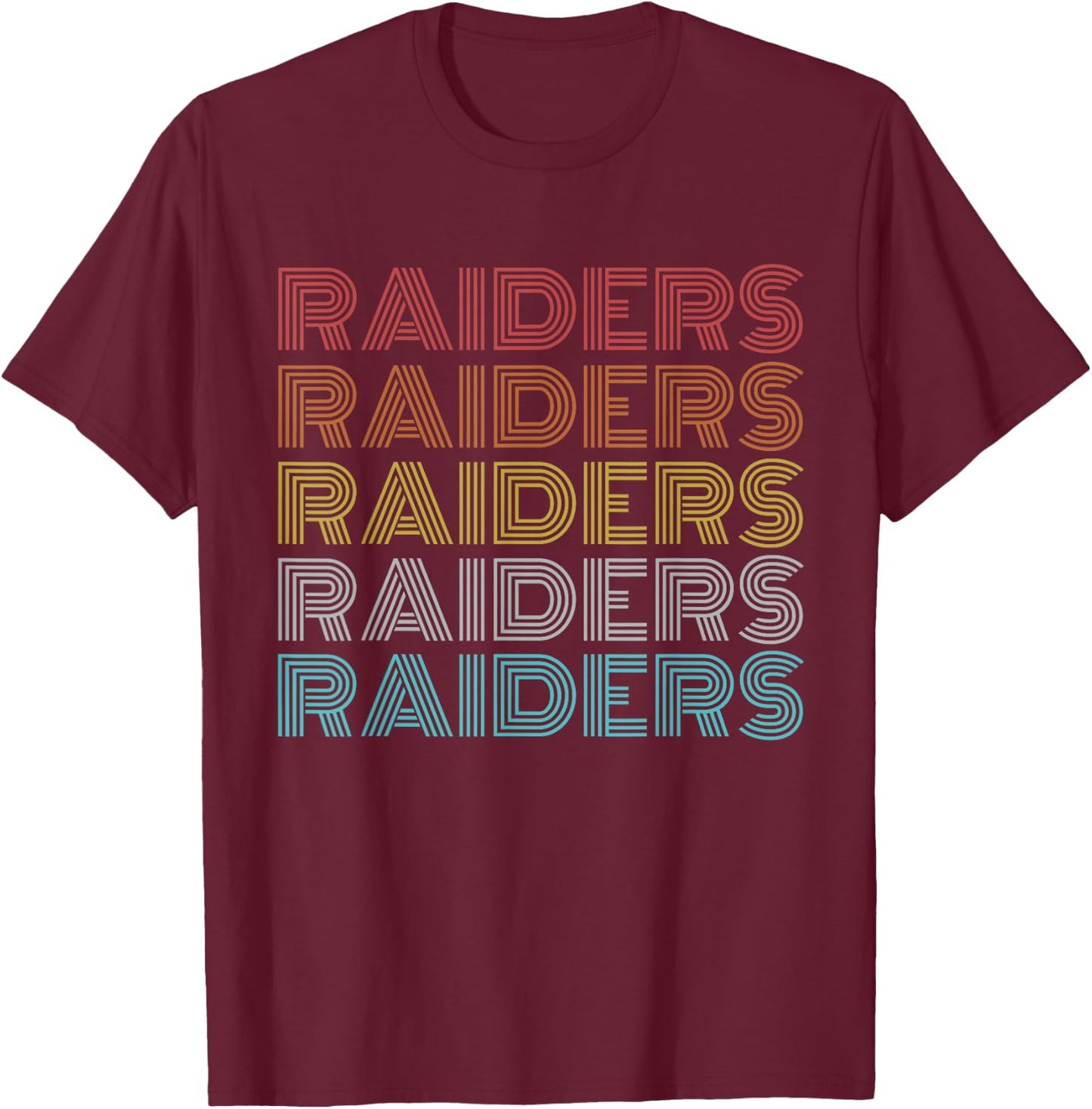 Retro Vintage Raiders T-Shirt - T-Shirt | Maroon
