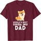 World's Best Shiba Inu Dad Dog Shiba Dad T-Shirt - T-Shirt | Maroon