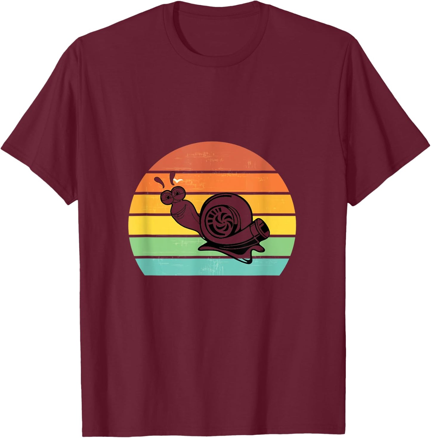 Turbo Snail Boost Racing Team Car Engine Steam Punk Style T-Shirt - T-Shirt | Maroon