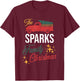 The Sparks Family Christmas Matching Pajamas Group Gift T-Shirt - T-Shirt | Maroon